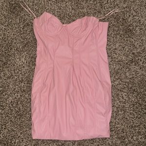 Pink Leather Dress